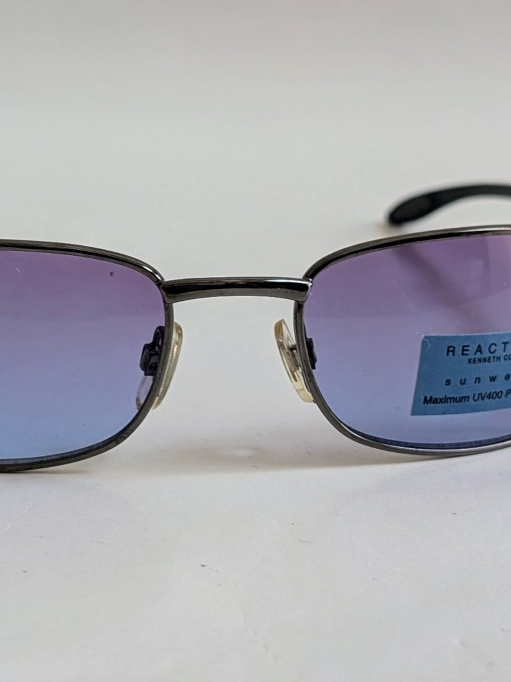 NWT Vintage 90's Rectangle Metal Combo Sport Sunglasses (D. Gunmetal)